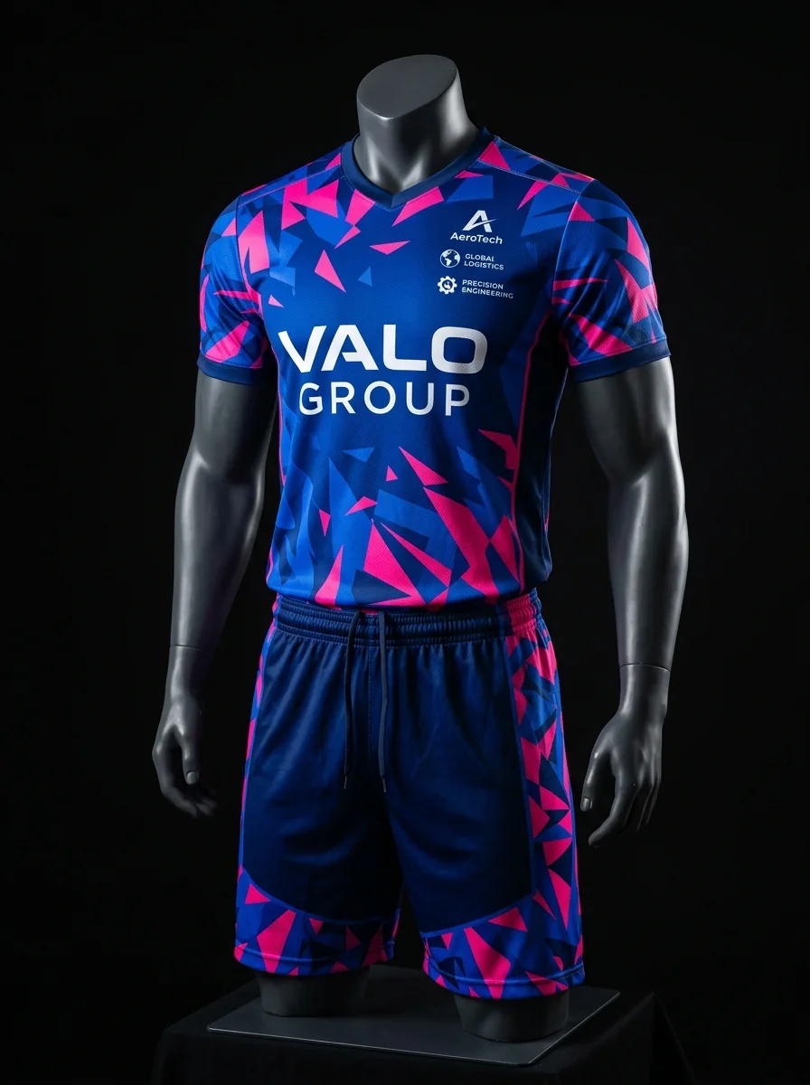 Magenta Shard custom volleyball uniform mannequin mockup