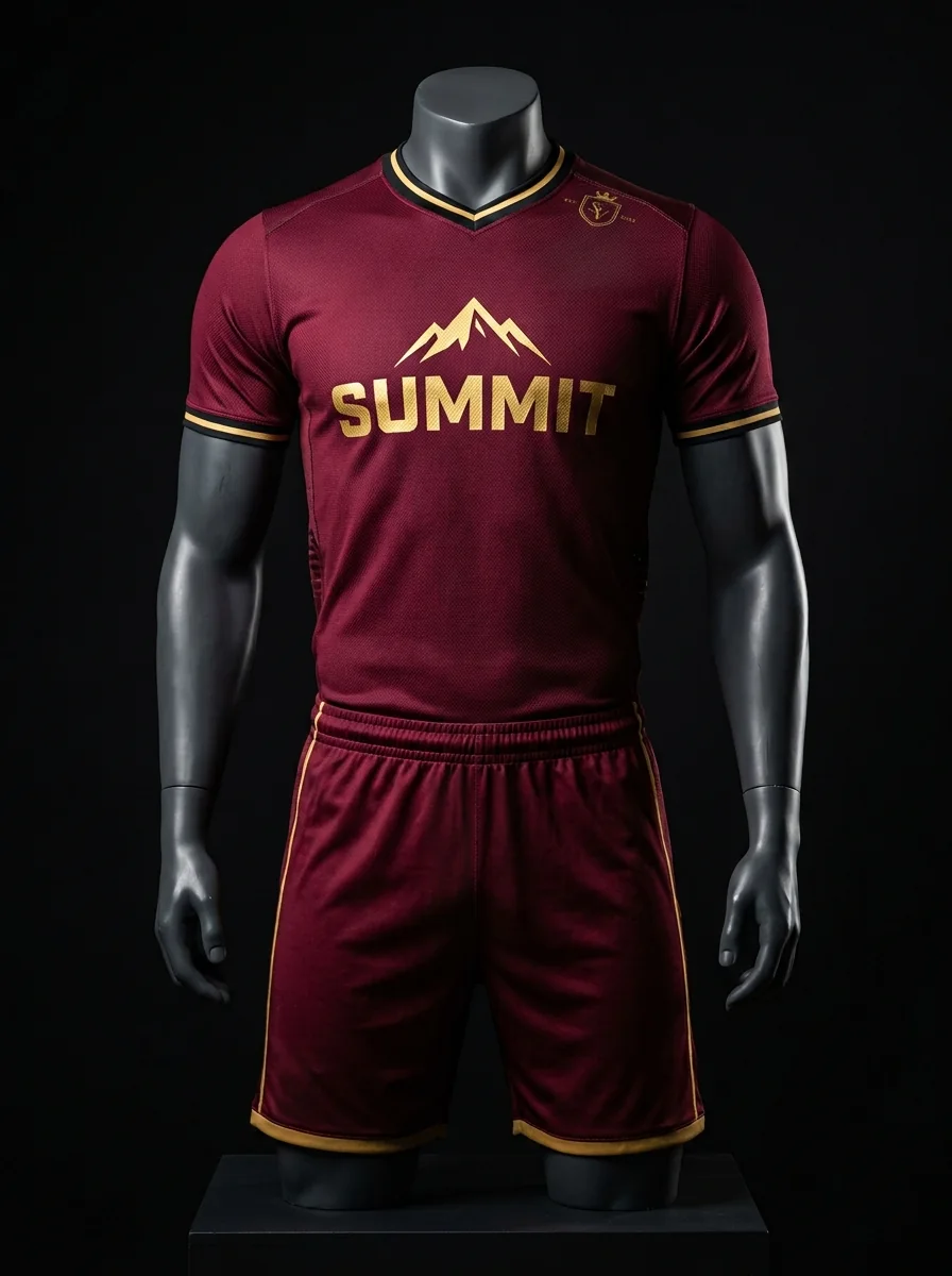 Summit Burgundy custom volleyball uniform mannequin mockup