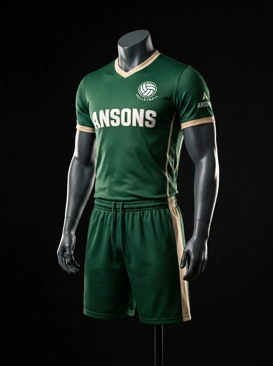 Forest Sand custom volleyball uniform mannequin mockup