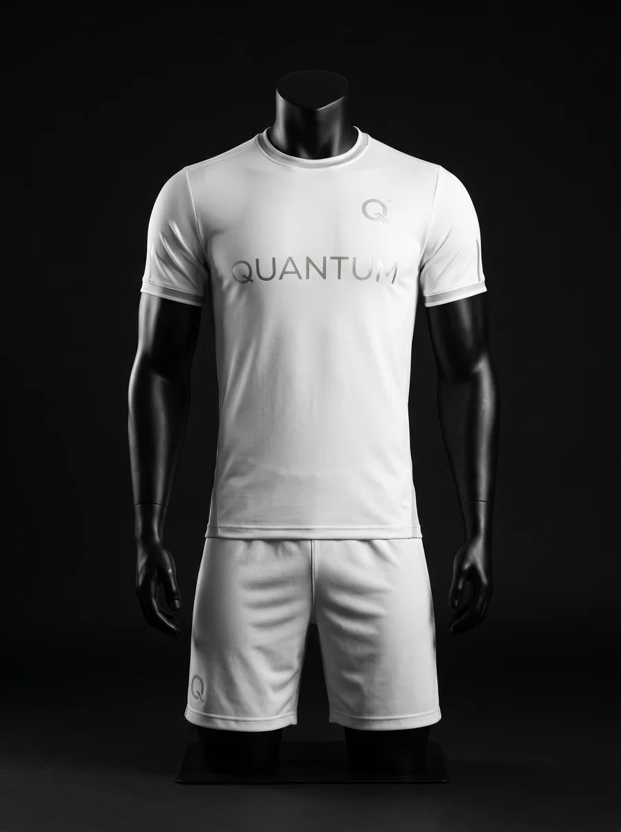 Quantum White custom volleyball uniform mannequin mockup